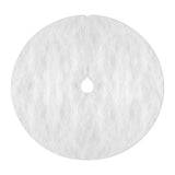 Jingle Jollys Christmas Tree Skirt 120cm Plush Xmas Fluffy Ornaments Decor White