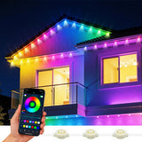 Outdoor Decorations & Lights: Jingle Jollys 15M Christmas Lights Permanent String Eaves Light 36 LED Decoration