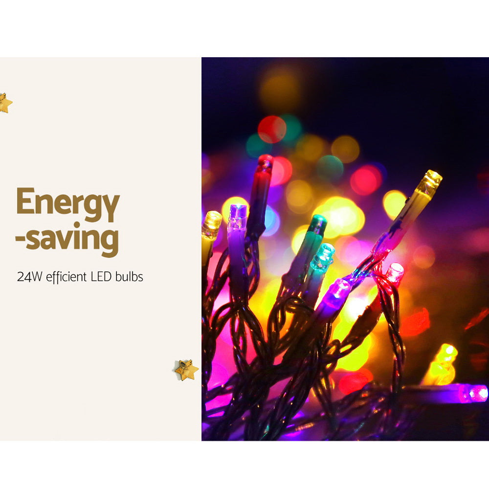 Outdoor Decorations & Lights: 100M Christmas Lights String Fairy Light 500 LED Colourful Jingle Jollys