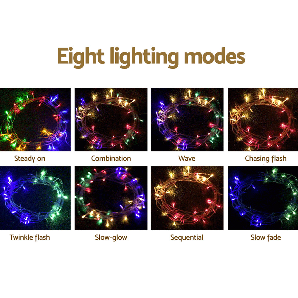 Outdoor Decorations & Lights: 100M Christmas Lights String Fairy Light 500 LED Colourful Jingle Jollys
