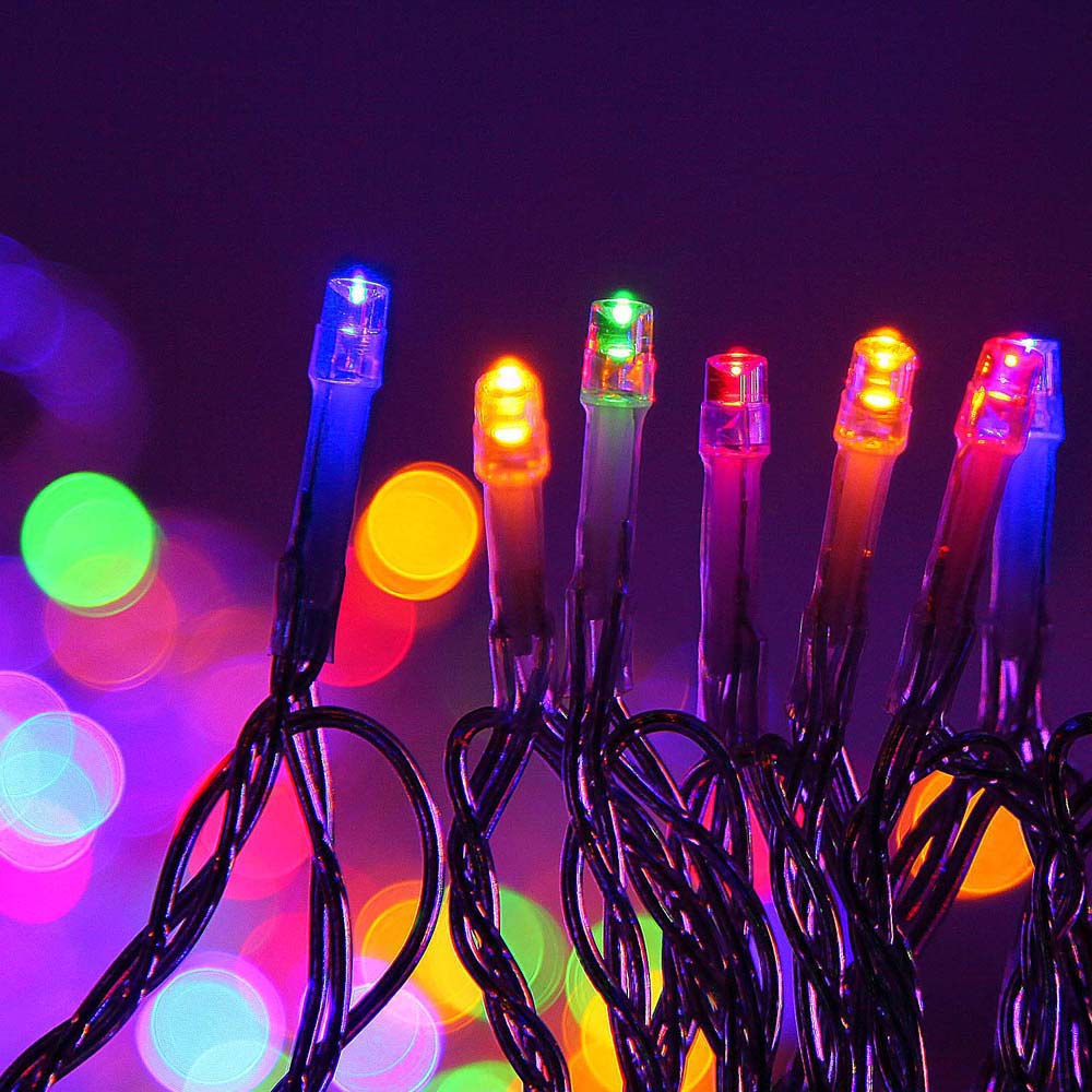 Outdoor Decorations & Lights: 100M Christmas Lights String Fairy Light 500 LED Colourful Jingle Jollys
