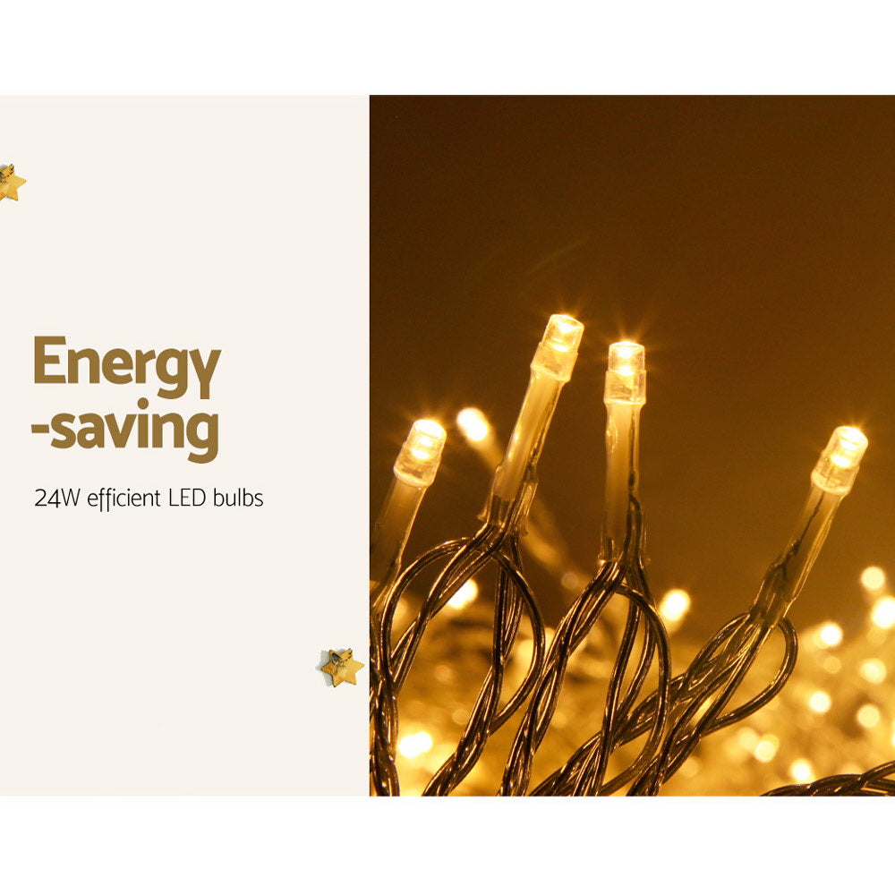 Outdoor Decorations & Lights: 100M Christmas Lights String Fairy Light 500 LED Warm White Jingle Jollys