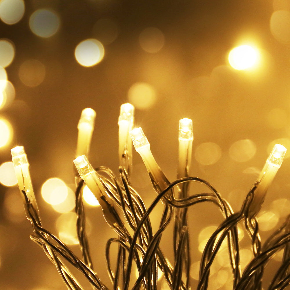 Outdoor Decorations & Lights: 100M Christmas Lights String Fairy Light 500 LED Warm White Jingle Jollys