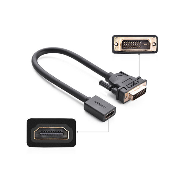 Computer Cables & Adapters: UGREEN DVI male to HDMI female adapter cable (20118)