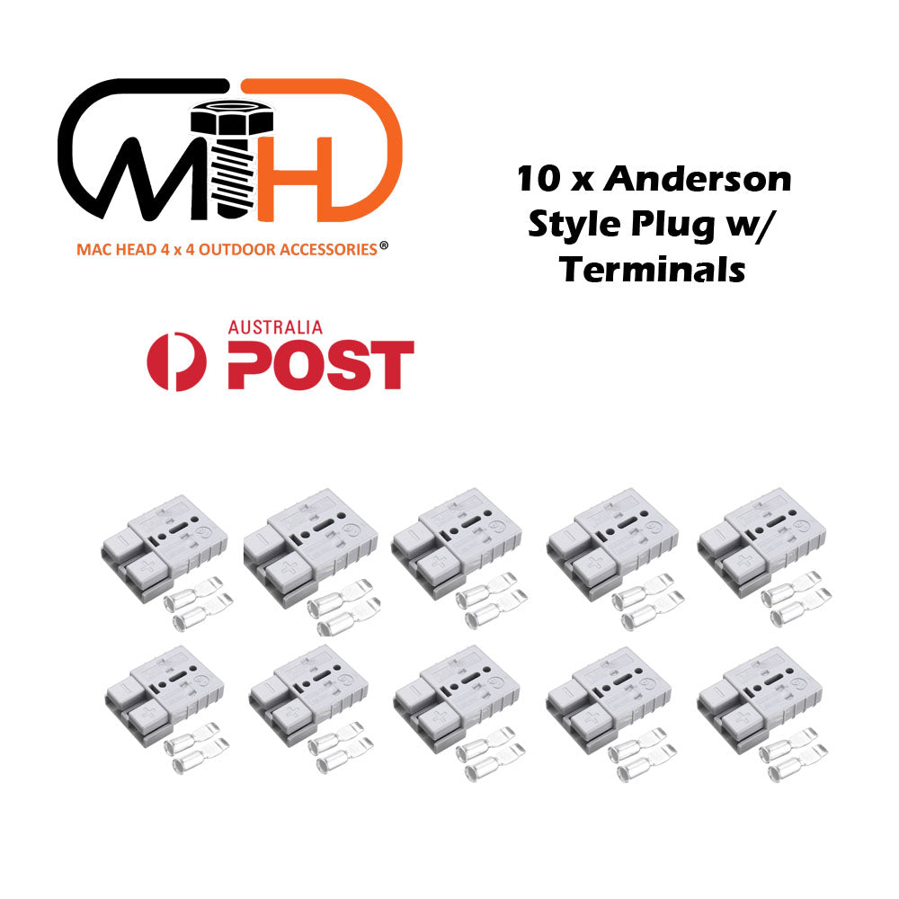 Automotive Repair & Speciality Tools: 10x Anderson Style Plug connector 50AMP Caravan Trailer Solar 6AWG GREY