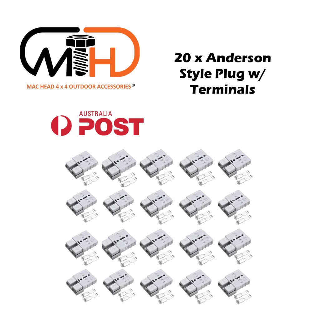 Fountain & Ponds Accessories: 20x Anderson Style Plug connector 50AMP Caravan Trailer Solar 6AWG GREY