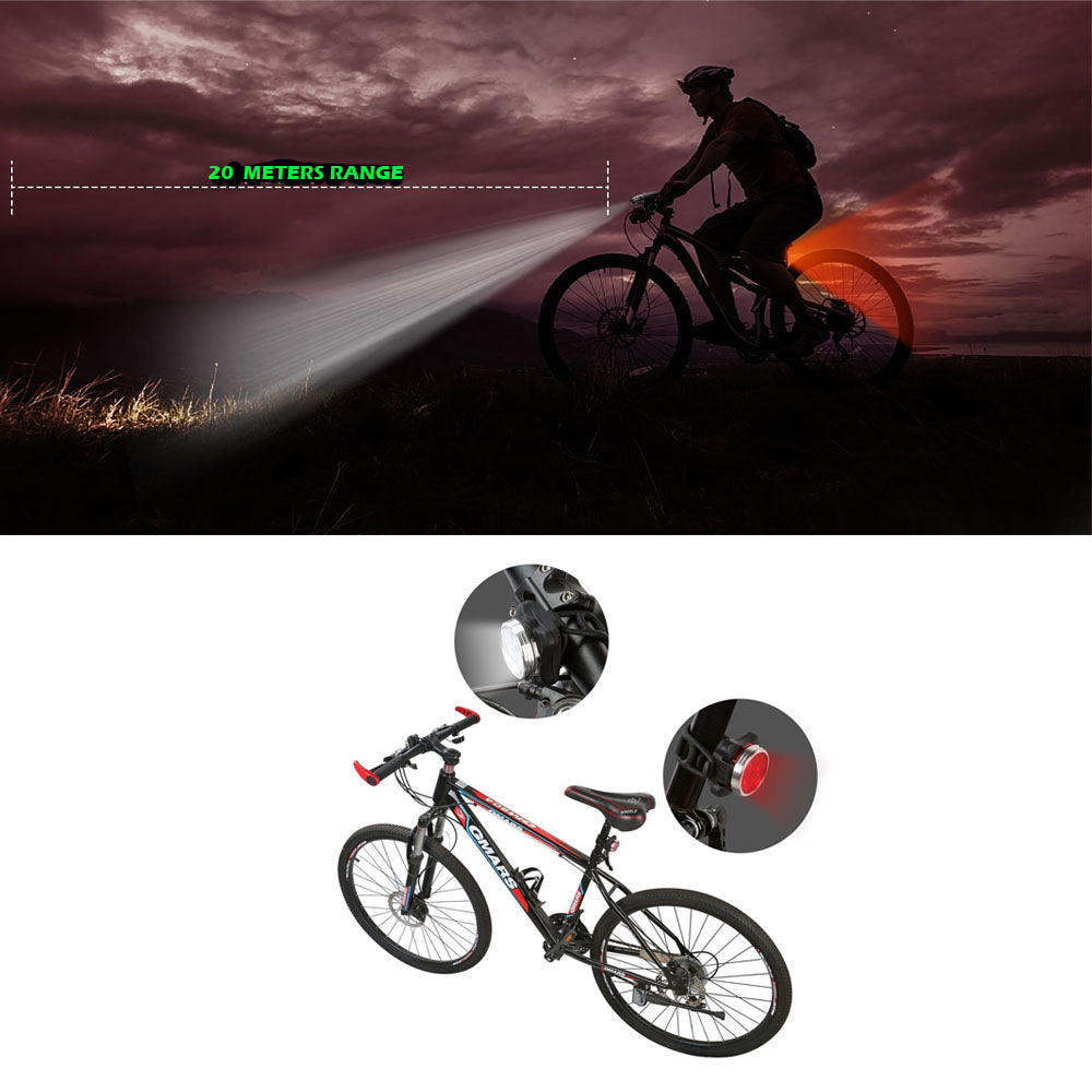 Bicycle Parts: Waterproof Bicycle Bike Lights Front Rear Tail Light Lamp USB Rechargeable IPX4