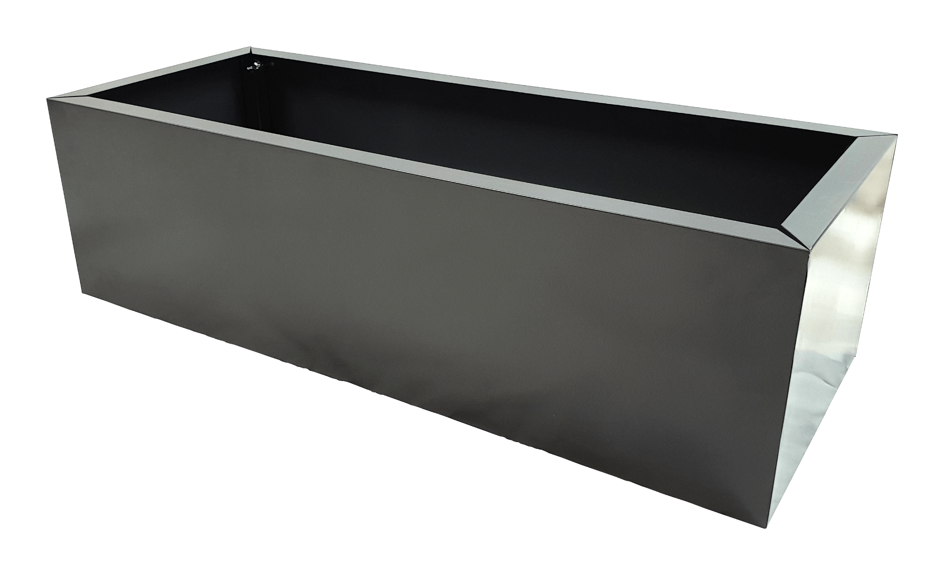 Artificial Flowers & Plants: Grey Metal Planter Small