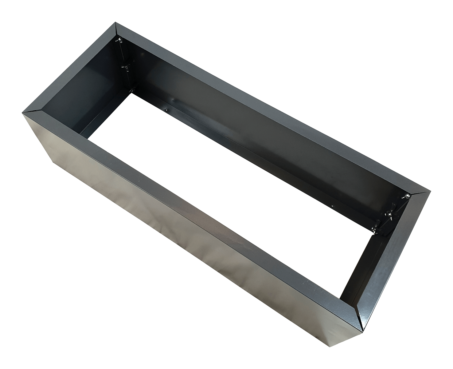 Artificial Flowers & Plants: Grey Metal Planter Small