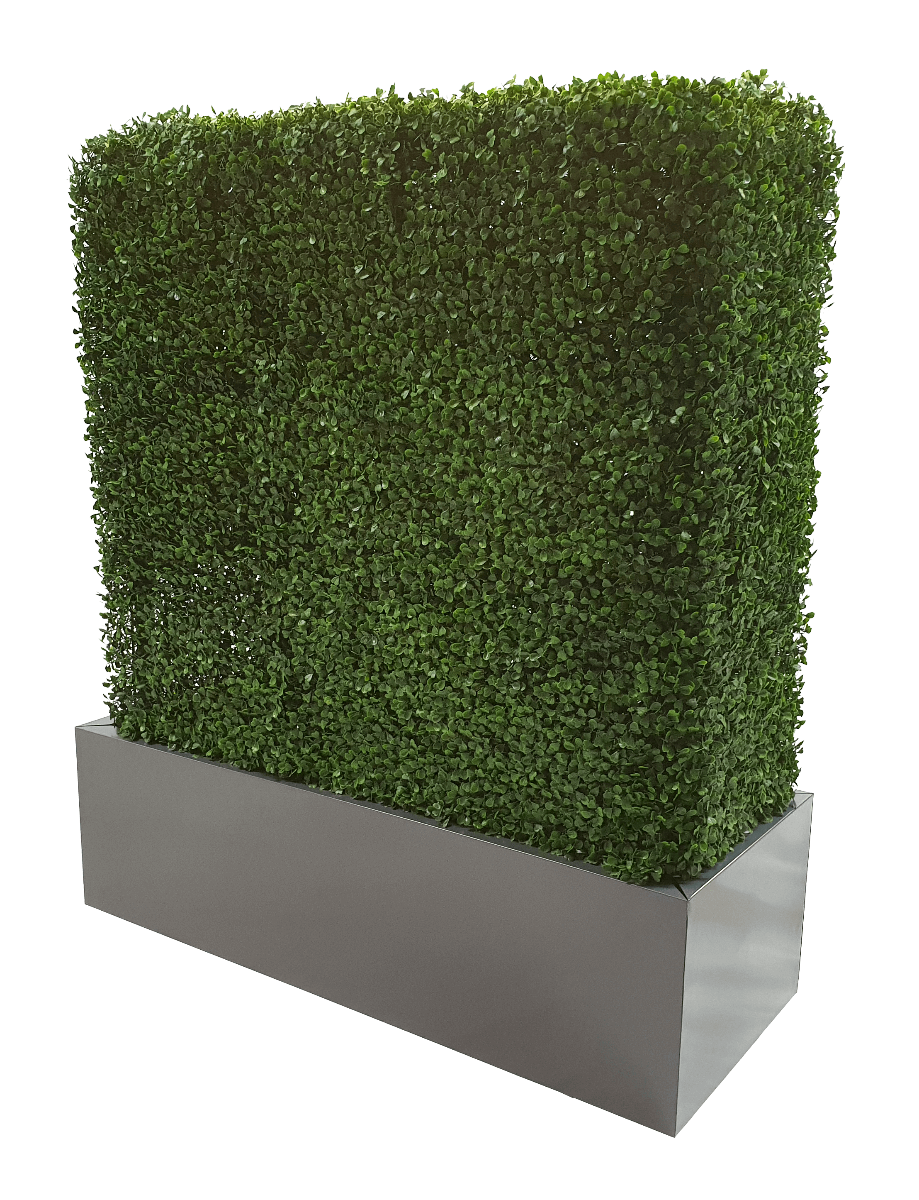 Artificial Flowers & Plants: Grey Metal Planter Small