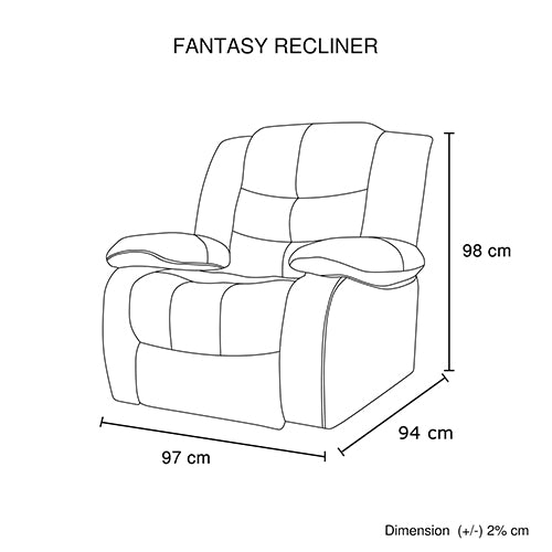 Massage Chairs: Fantasy Recliner Pu Leather 1R Black