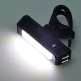 Automotive Lights: Set USB Rechargeable LED Bike Front Light headlight lamp Bar rear Tail Wide Beam