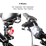 Bicycle Parts: Waterproof Bicycle Bike Lights Front Rear Tail Light Lamp USB Rechargeable IPX4