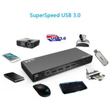 Computer Cables & Adapters: Wavlink USB-C Ultra 5K Laptop Docking Station with 6x USB3.0, 4K Dual Video Outputs, Gigabit Ethernet, Audio WS-UG69DK1