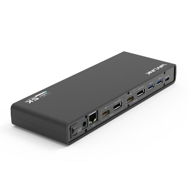 Computer Cables & Adapters: Wavlink USB-C Ultra 5K Laptop Docking Station with 6x USB3.0, 4K Dual Video Outputs, Gigabit Ethernet, Audio WS-UG69DK1