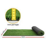 Primeturf Artificial Grass 2mx10m 17mm Synthetic Fake Lawn Turf Plant Plastic Olive