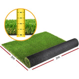 Primeturf Artificial Grass 20mm 2mx5m Synthetic Fake Lawn Turf Plastic Plant 4-coloured