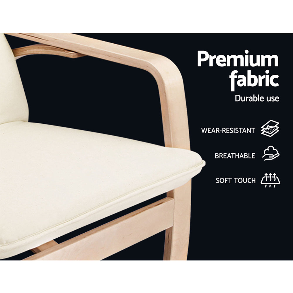 Arm Chairs & Recliners: Artiss Rocking Armchair Nursing Bentwood Aero