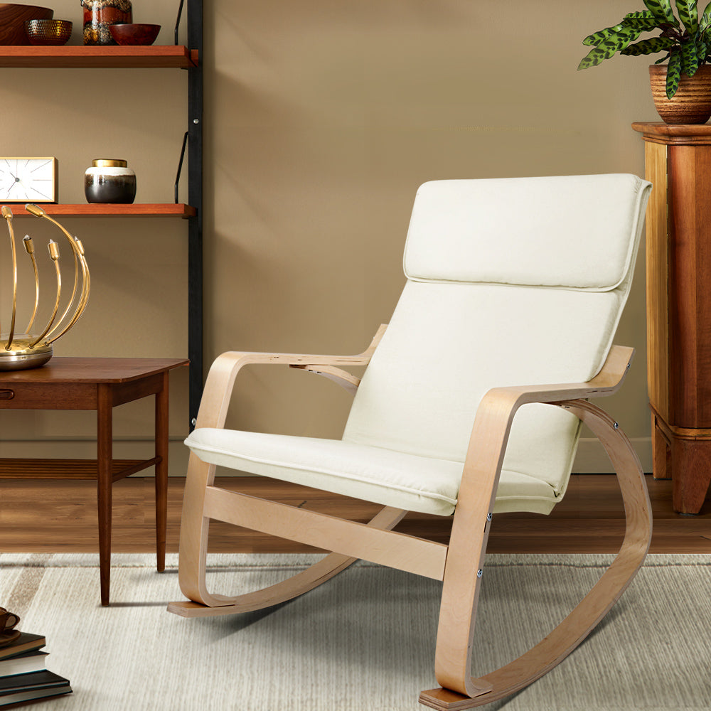 Arm Chairs & Recliners: Artiss Rocking Armchair Nursing Bentwood Aero