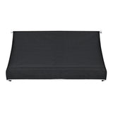 Instahut Window Door Awning 1.2mx0.6mx0.6m Black Polyester Fabric Steel Frame