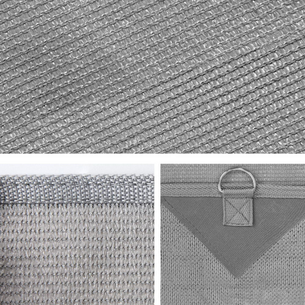 Caravan Accessories: Caravan Privacy Screen Roll Out Awning 4.6x1.95M End Wall Side Sun Shade Grey