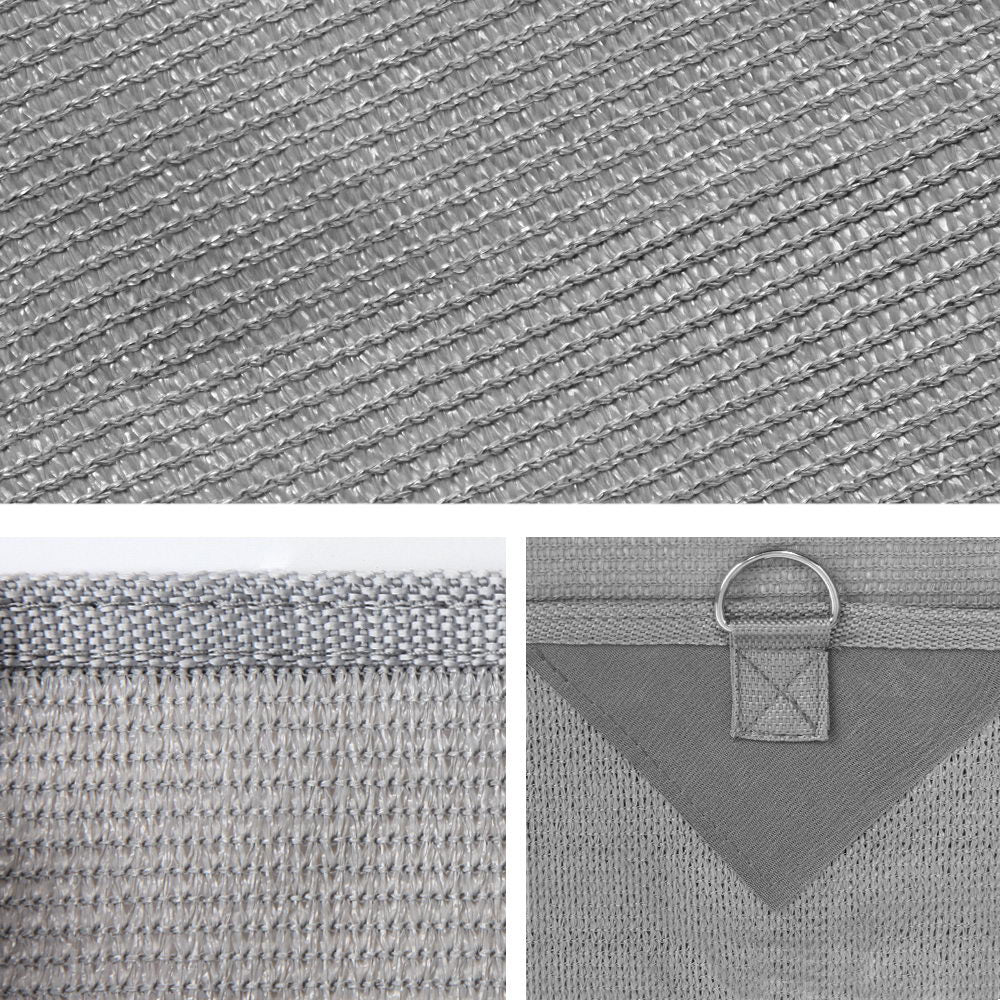 Caravan Accessories: Caravan Privacy Screen Roll Out Awning 4.9x1.95M End Wall Side Sun Shade Grey
