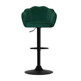 Artiss 2x Bar Stools Gas Lift Velvet Green