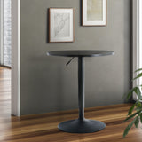 Artiss Bar Table Gas Lift Round Black