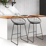 Artiss 2x Bar Stools Padded Seat Metal