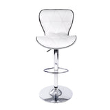 Artiss 2x Bar Stools Gas Lift Leather Seat White