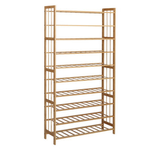 Artiss Shoe Rack Cabinet Bamboo 10-tier 50 Pairs