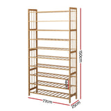 Artiss Shoe Rack Cabinet Bamboo 10-tier 50 Pairs