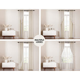 Artiss 2X 132x274cm Blockout Sheer Curtains Beige