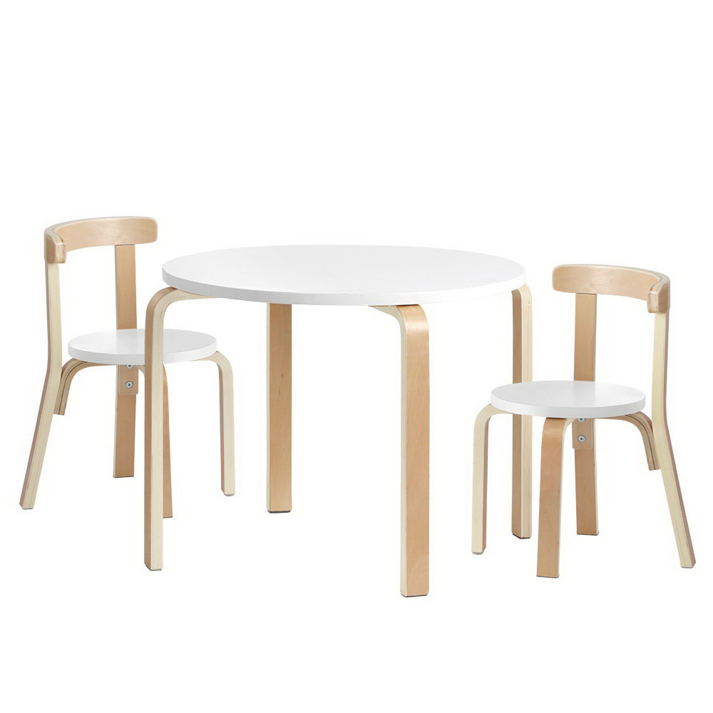 Pretend Play: Keezi 3PCS Kids Table and Chairs Set Activity Toy Play Desk