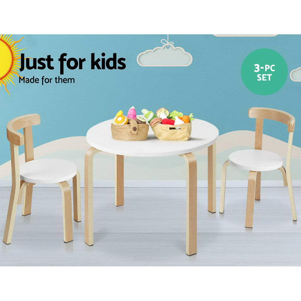 Pretend Play: Keezi 3PCS Kids Table and Chairs Set Activity Toy Play Desk