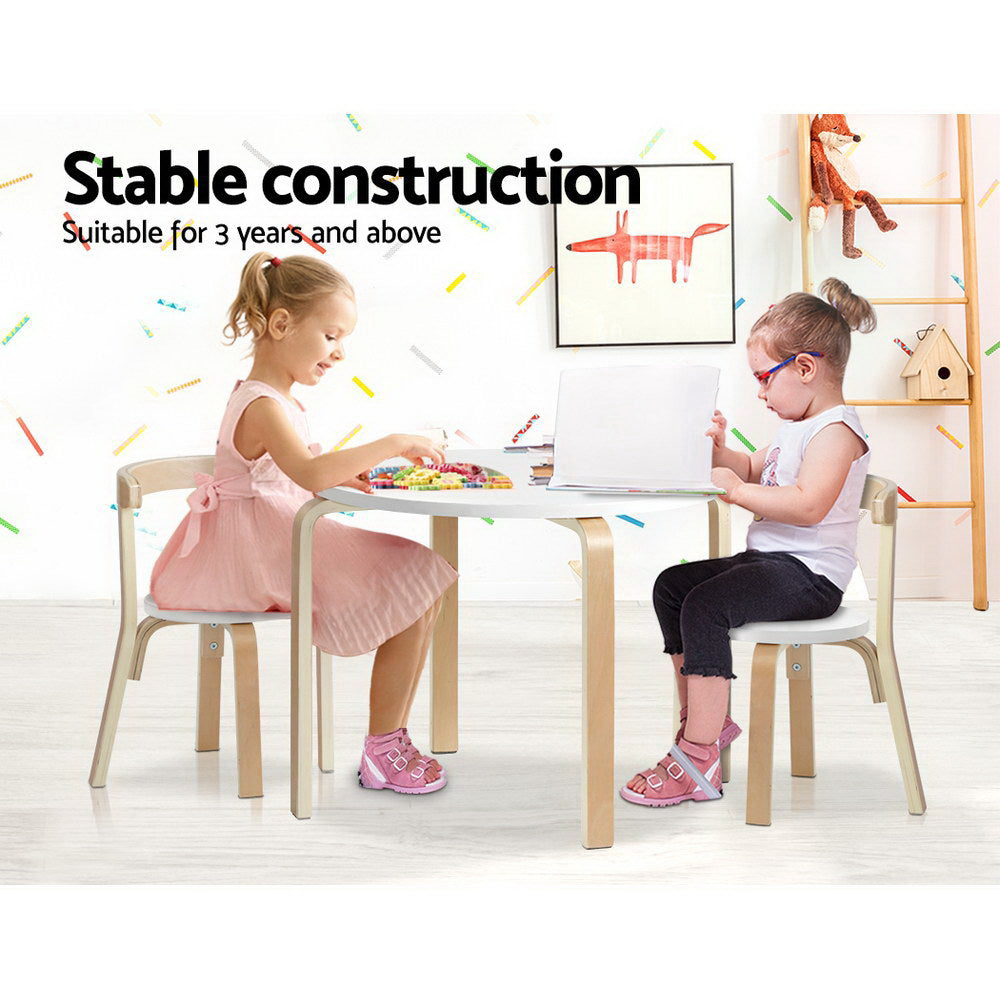 Pretend Play: Keezi 3PCS Kids Table and Chairs Set Activity Toy Play Desk