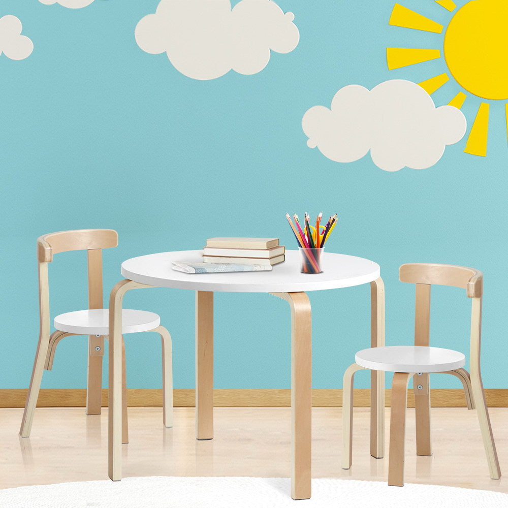 Pretend Play: Keezi 3PCS Kids Table and Chairs Set Activity Toy Play Desk