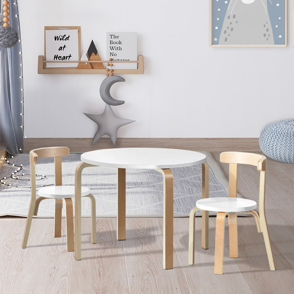 Pretend Play: Keezi 3PCS Kids Table and Chairs Set Activity Toy Play Desk