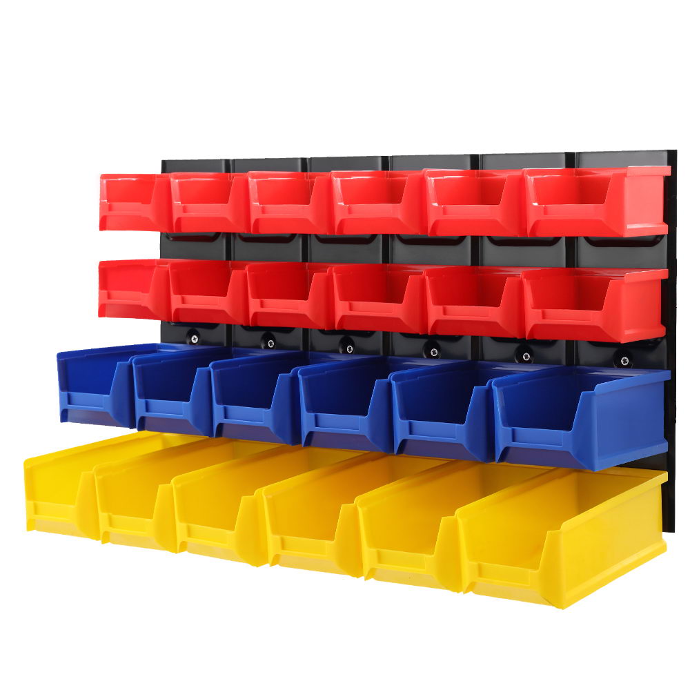 Wall Storage Racks: Giantz 24 Storage Bin Rack Wall Mounted