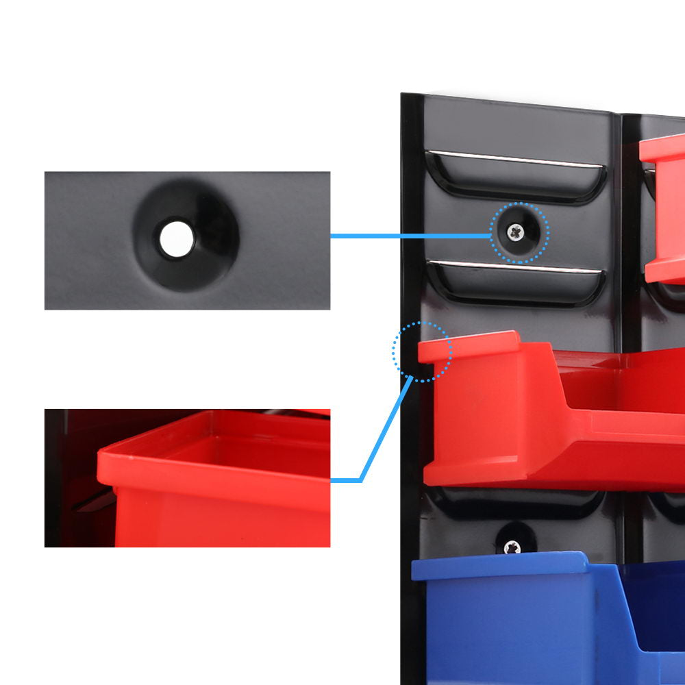 Wall Storage Racks: Giantz 24 Storage Bin Rack Wall Mounted