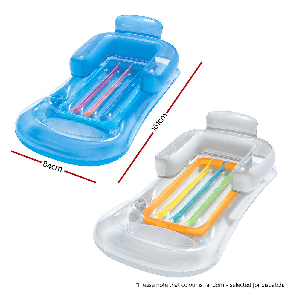 Pool Toys & Inflatables: Bestway Pool Float Inflatable Lounge Seat Pillow Bed Cup Holder