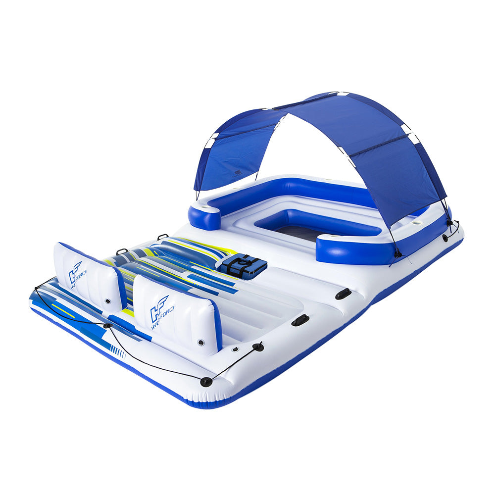Pool Toys & Inflatables: Bestway Pool Float Island Inflatable Lounge 6-person Seat Canopy