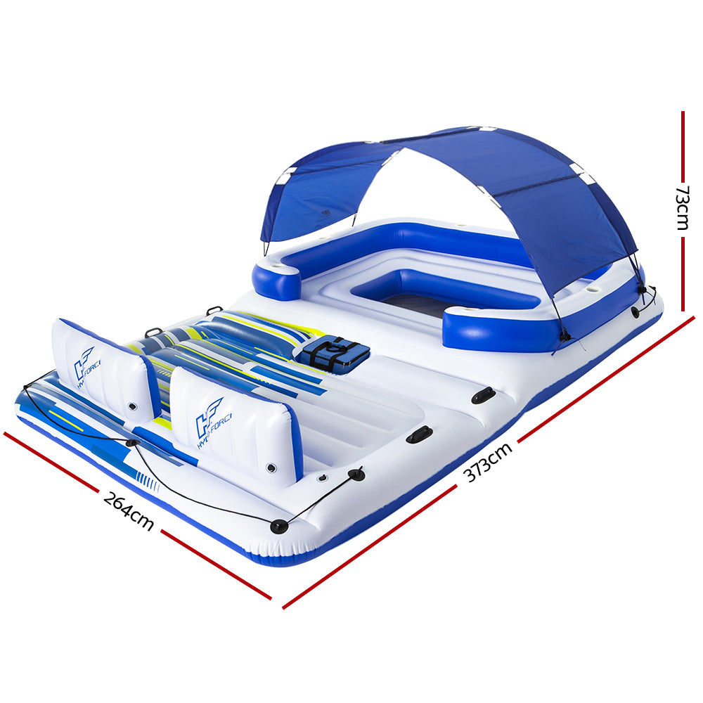 Pool Toys & Inflatables: Bestway Pool Float Island Inflatable Lounge 6-person Seat Canopy