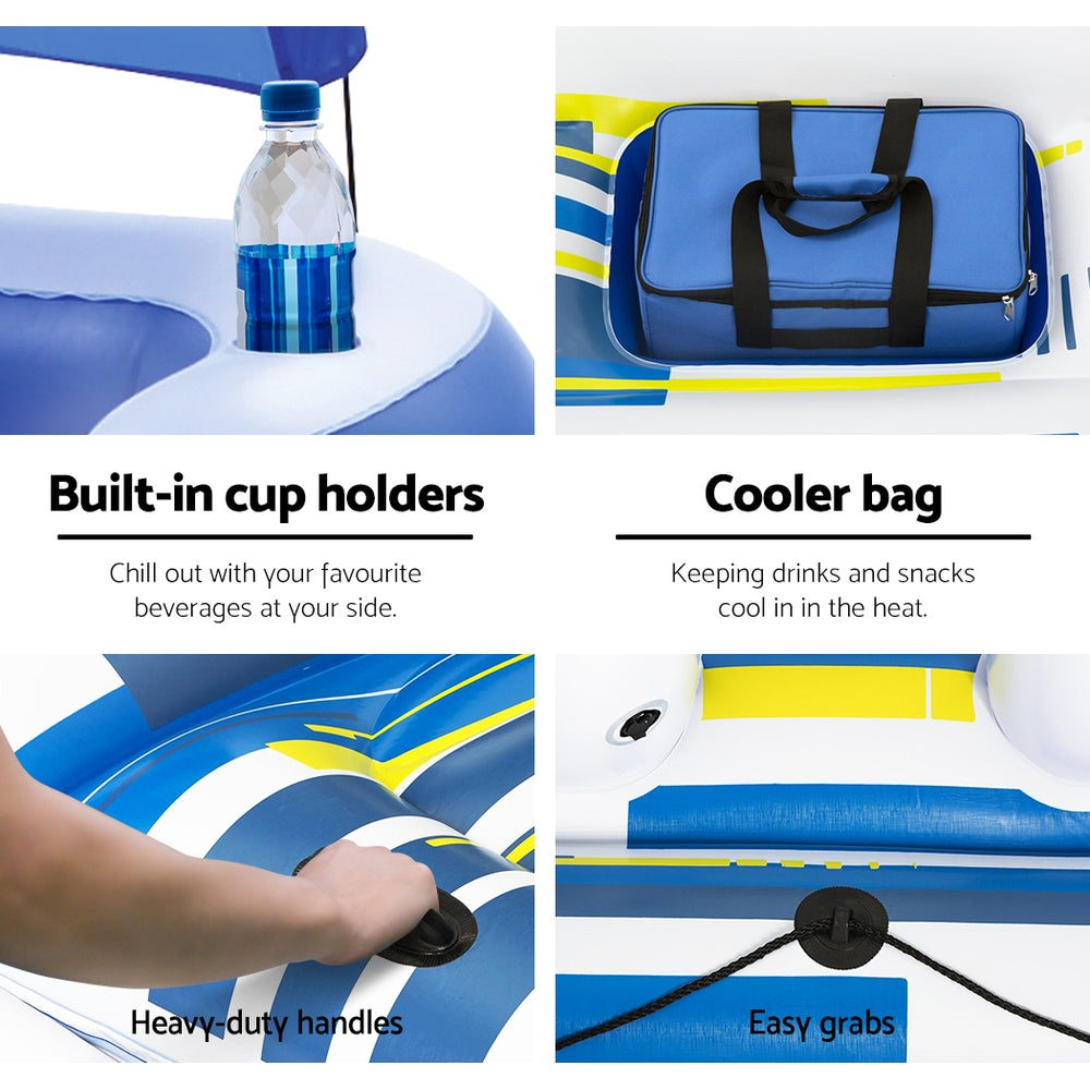 Pool Toys & Inflatables: Bestway Pool Float Island Inflatable Lounge 6-person Seat Canopy