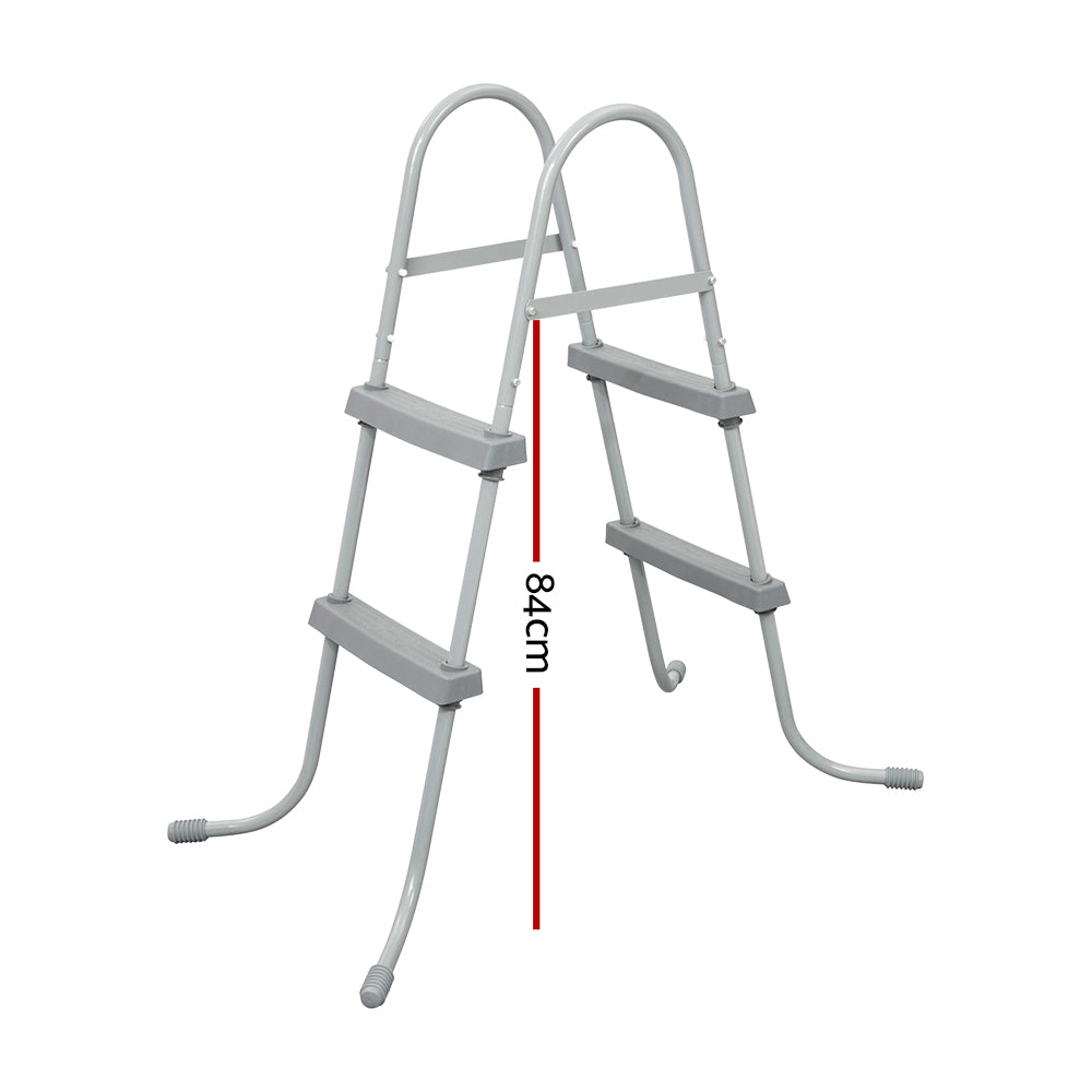 Swimming Pools: Bestway Pool Ladder 84cm 2 Step Above Ground Swimming Pools Removable Steps Stairs