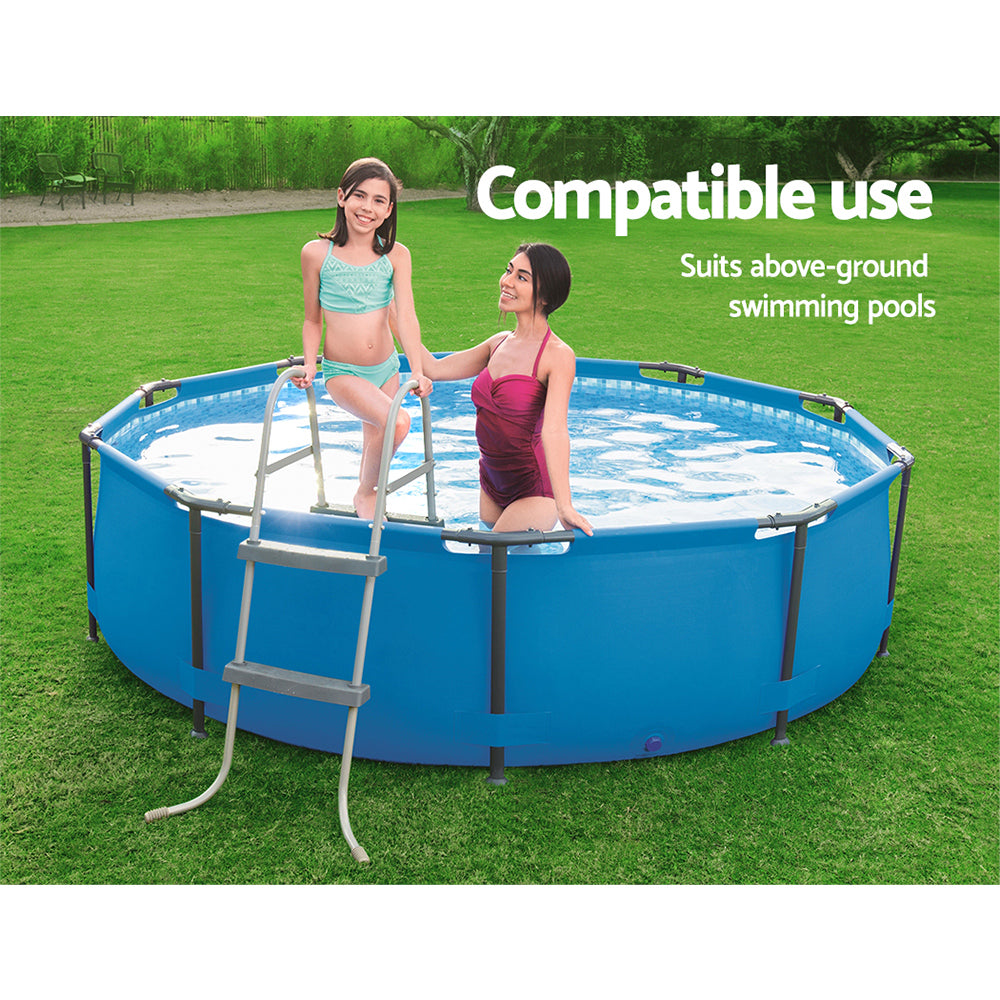 Swimming Pools: Bestway Pool Ladder 84cm 2 Step Above Ground Swimming Pools Removable Steps Stairs
