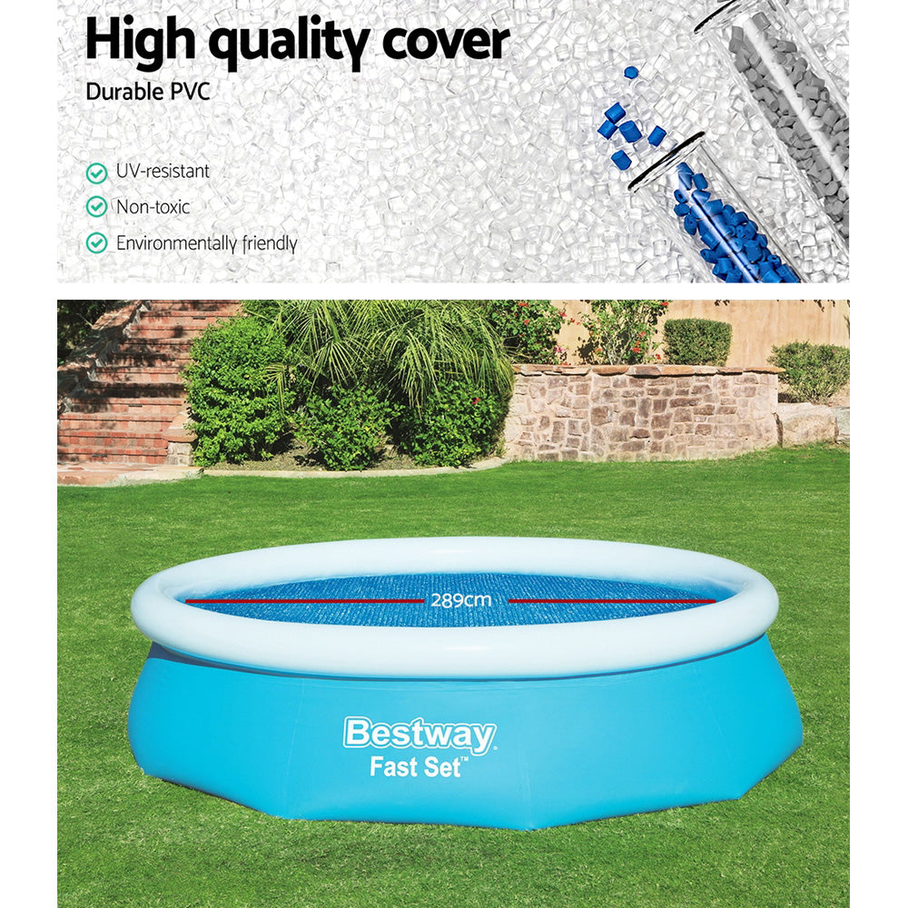 Pool Covers & Accessories: Bestway Pool Cover Fits 3.05m/10ft Round Swimming Pool PVC Blanket 2.89m