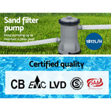 Swimming Pools: Bestway Swimming Pool 427x250x100cm Steel Frame Above Ground Pools Filter Pump Ladder 7250L