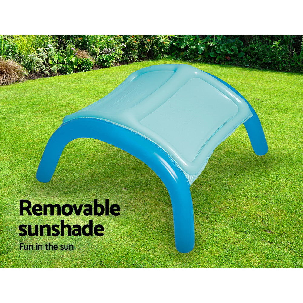 Swimming Pools: Bestway Kids Pool 140x140x114cm Inflatable Swimming w/ Canopy Play Pools 265L