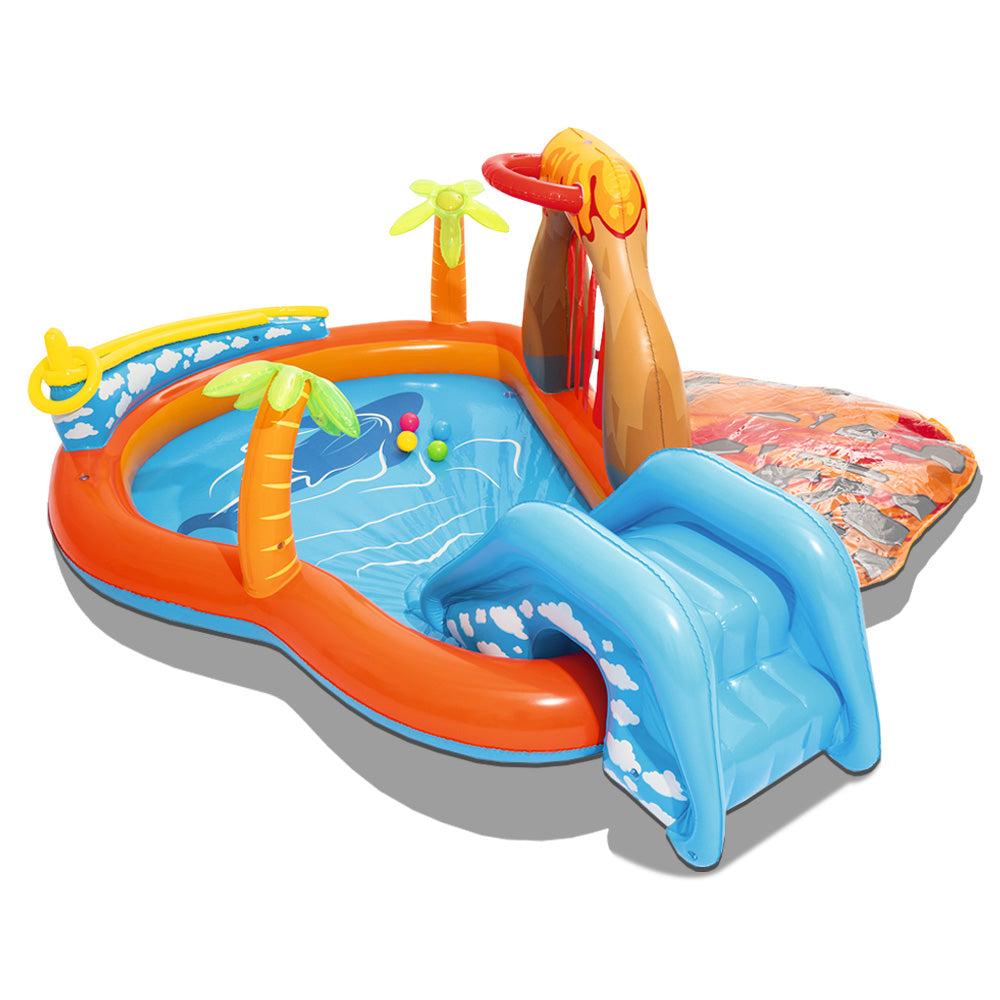 Swimming Pools: Bestway Kids Pool 265x265x104cm Inflatable Above Ground Swimming Play Pools 208L